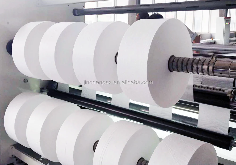 Double shafts melt-blown non-woven fabric jumbo roll slitting rewinding machine