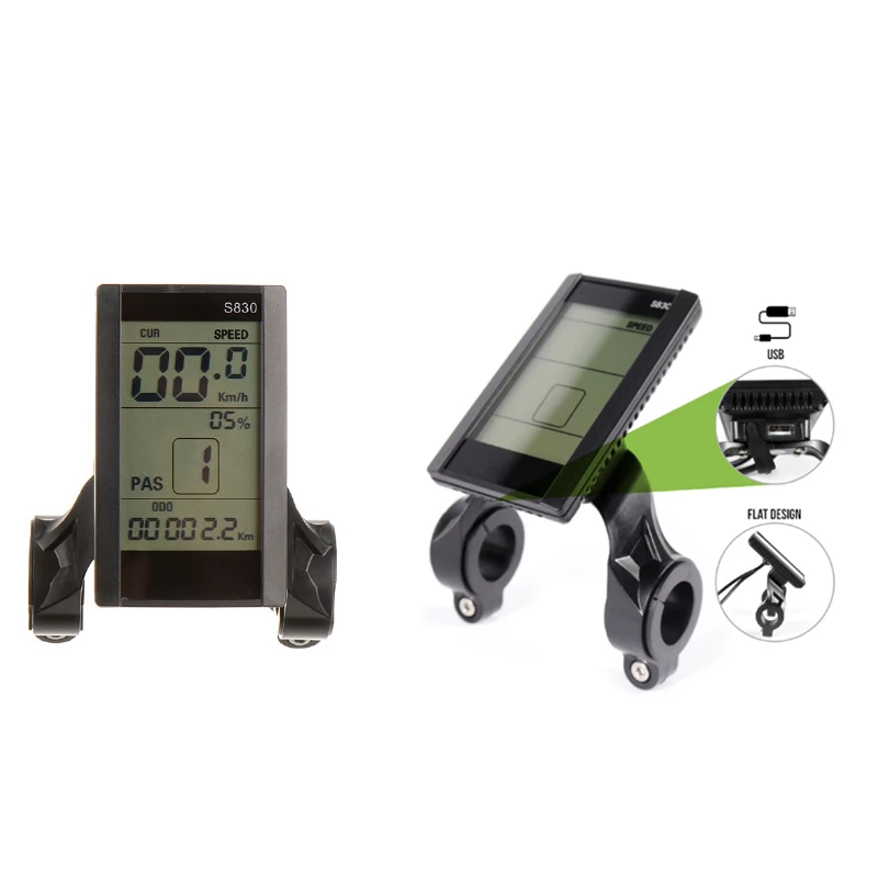 Интеллектуальный ЖК-дисплей KT S830 LCD8H 8S для электровелосипеда 24 В 36 48