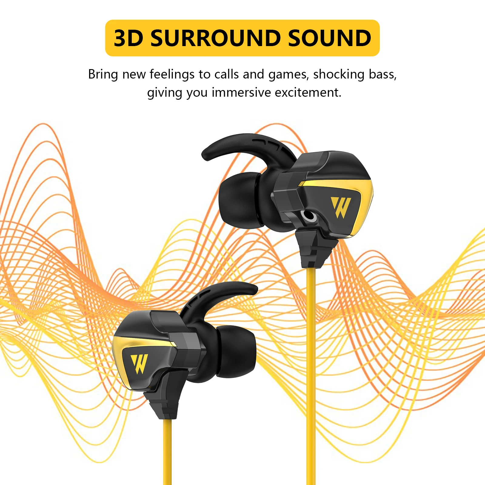 Creative Promotion 2022 Gaming Headset Wired Mobile Earhook Handsfree Headphones Earbuds With Detachable Mic Gaming Earphone