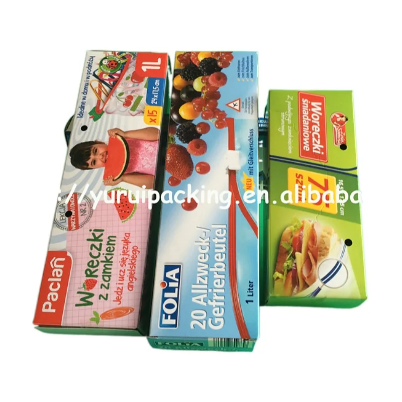 YURUI Factory Food Grade Ldpe Cartoon Double Track Slider Freezer Printed Cute Airtight Zip Lock Food Storage Custom Zipper Bag