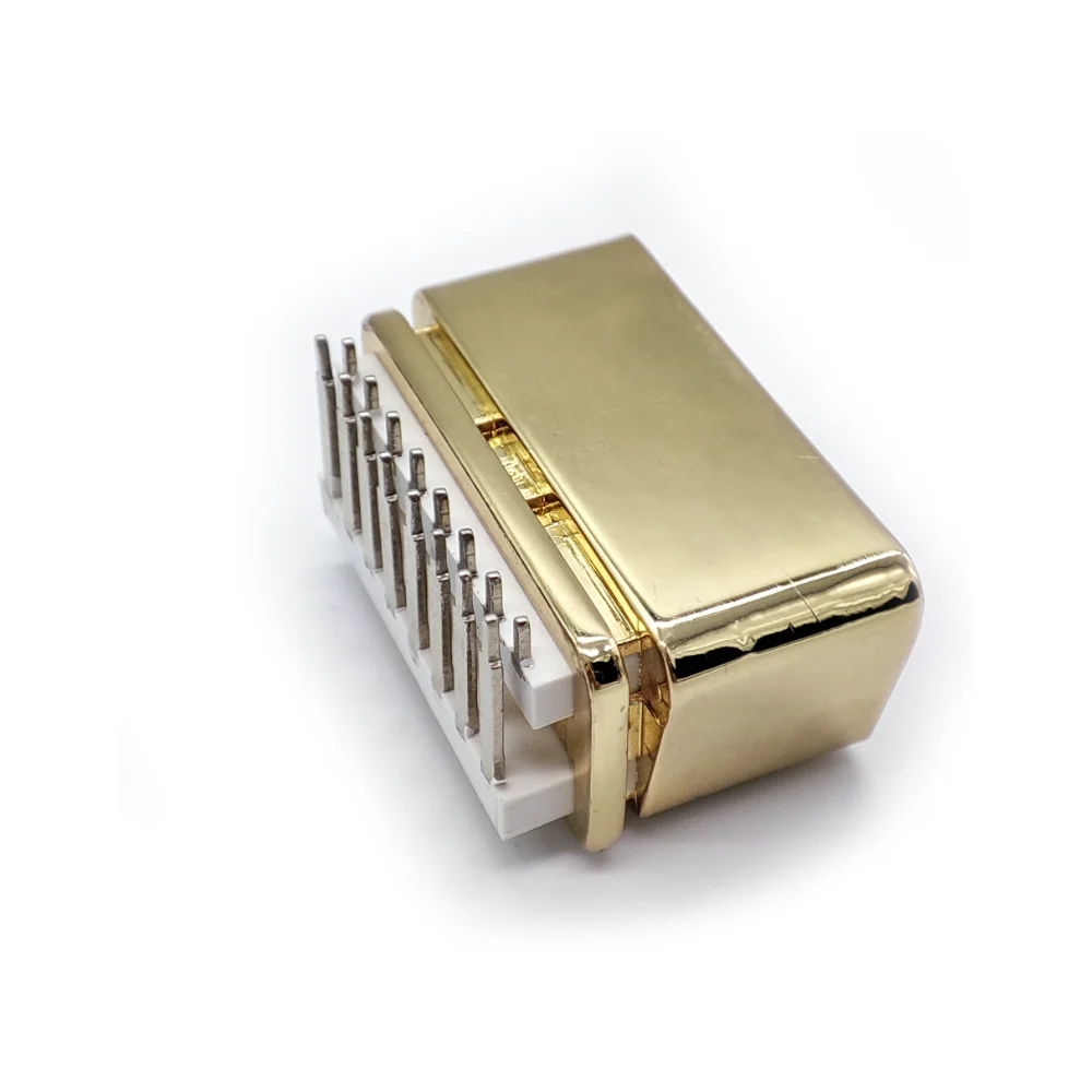 RTS High Quality OBD2 16Pin Copper Male Connector to J1962 plug with 90 Degree  for PCB
