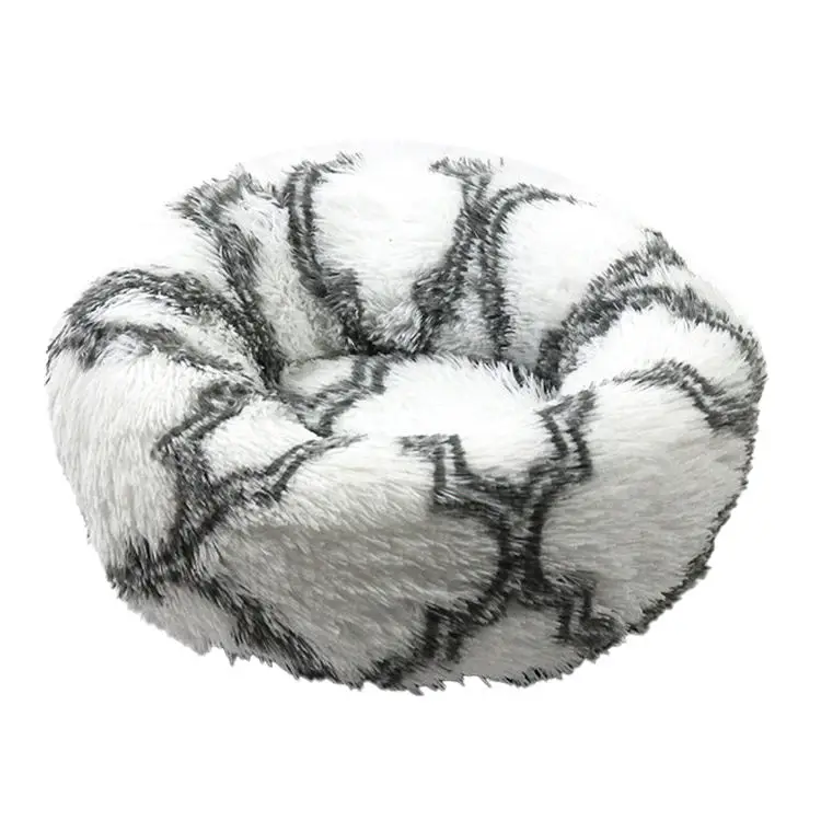 Hot Sale Faux Fur Donut Dog Bed Indoor Comfortable Cat Dog Soft Bed Pet Beds