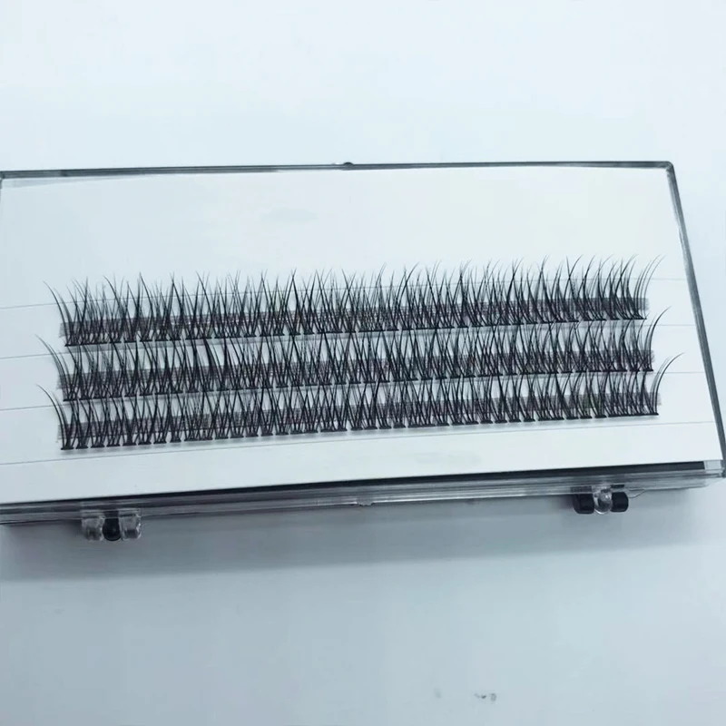 Classical short steam premade Fishtail volume lash fan wholesale heat bonded false eyelashes