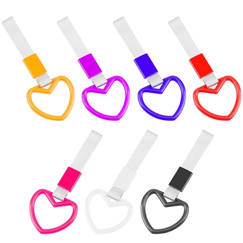 Ring Heart JDM Train Bus Handle Hand Strap Drift Charm Strap Drift Auto Accessories Car Styling