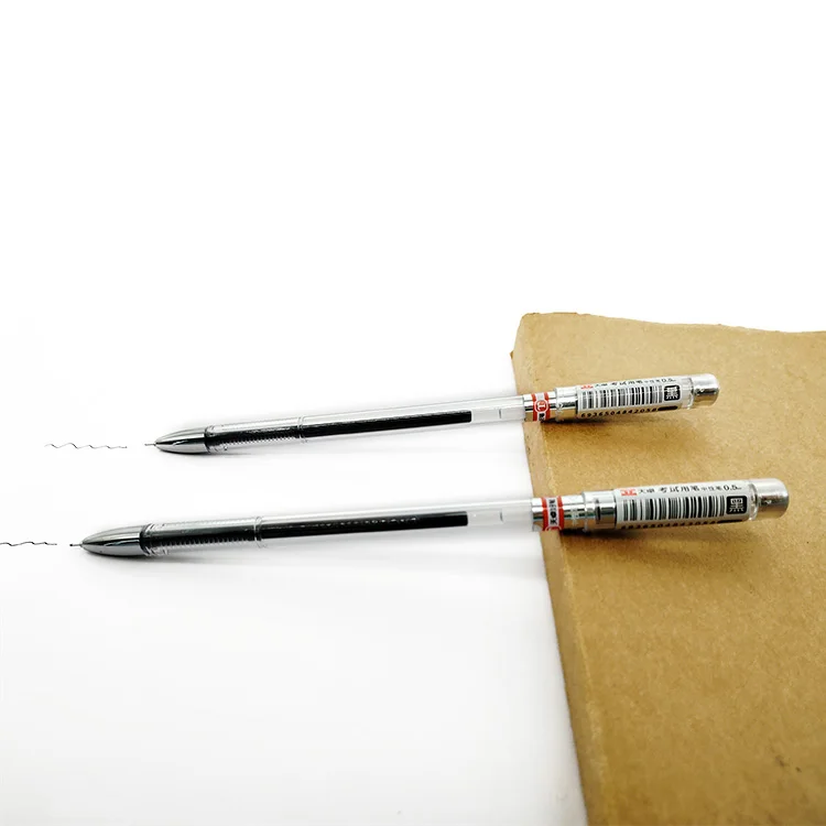 OEM 0.5mm Test Good Gel Ink Pen Plumas De Gel Black Gel Pen With Logo Custom