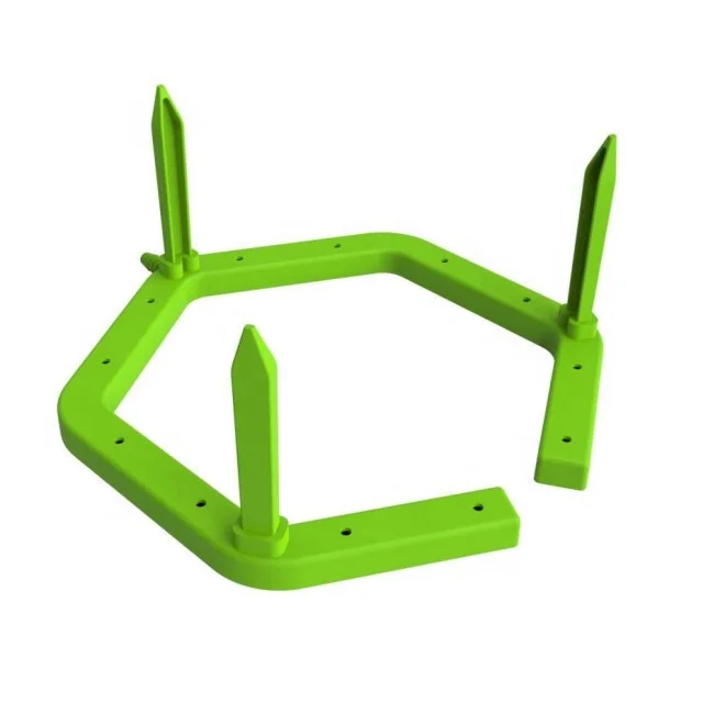 Green color hydroponics watering drip ring with stakes