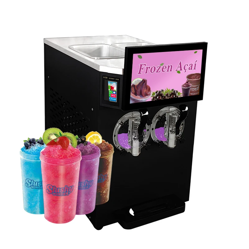Factory direct sale food and beverage equipment 2 cans frozen drinks Margarita machine for sale