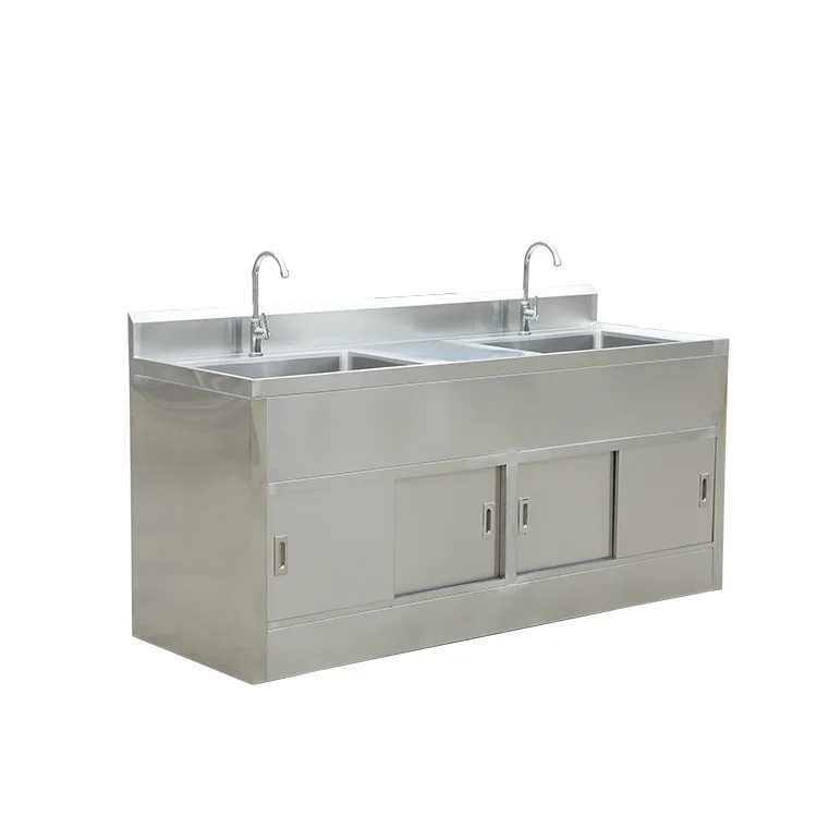 Multi Hospital Stainless Steel Hand Wash Medical Sink Surgical Room Hand Washing Sink Hospital 2 Person Medical Hand Wash Sink