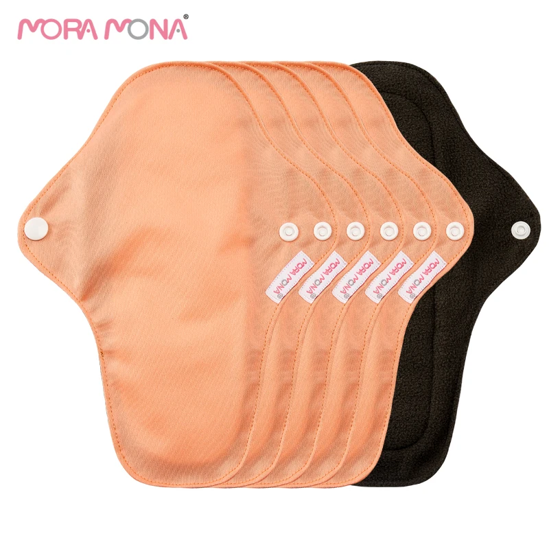 Mora mona Organic Cotton Cloth Menstrual Reusable Washable Sanitary Pad reusable washable reusable women sanitary napkin