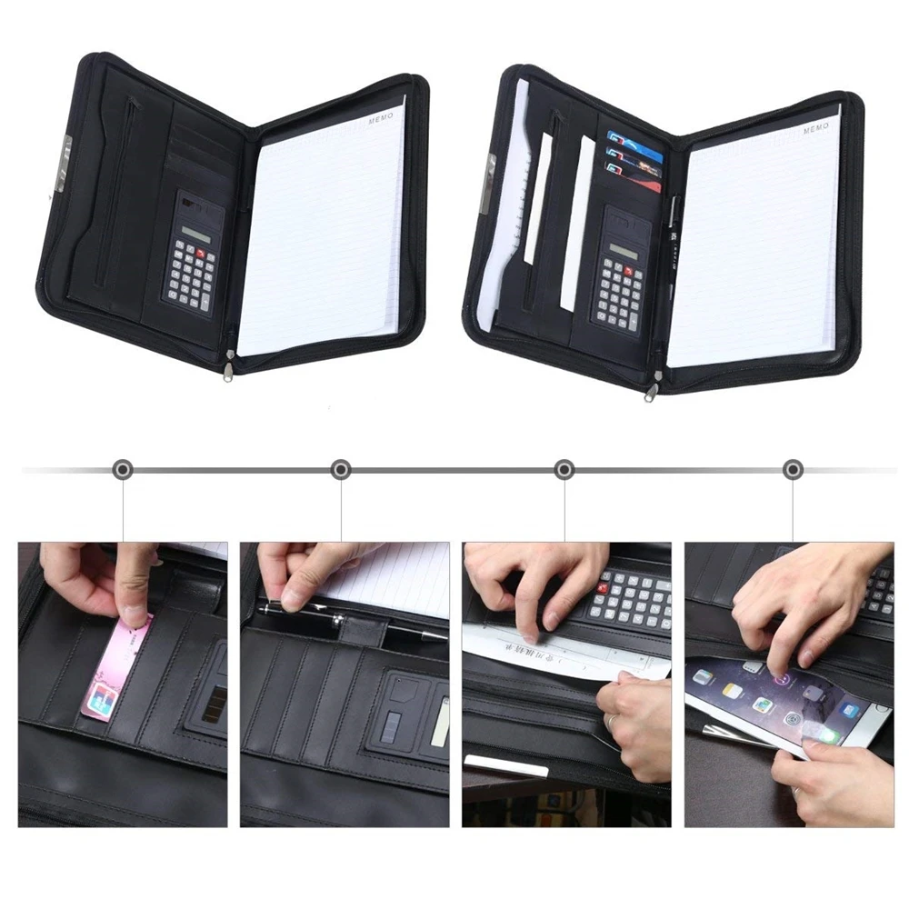 Hot selling a4 travel document organizer for documents portfolio binder