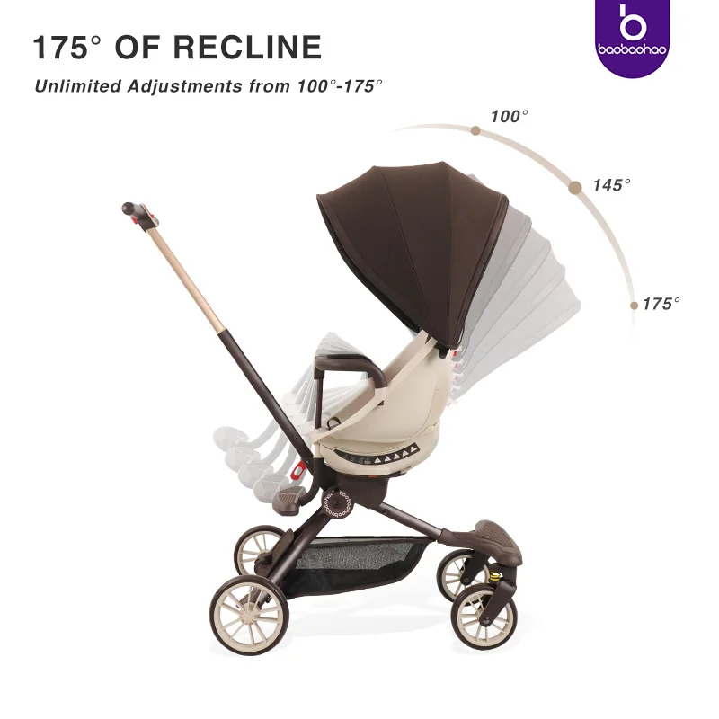 Baby stroller travel system light weight airplane kids stroller babys luggage egg 360 stroller leather ready to ship