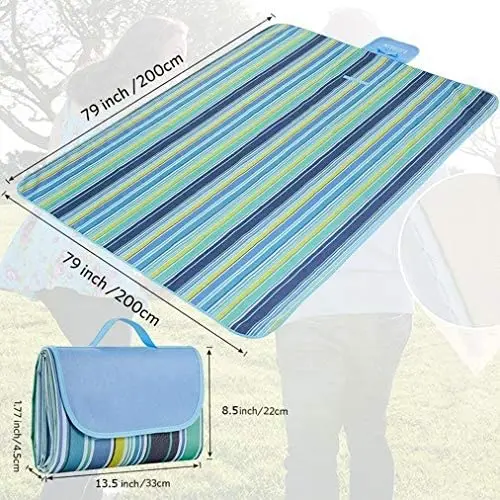 Large size 2m x 2m picnic blanket sand repellent beach blanket outdoor breathable sand free  Picnic Blanket