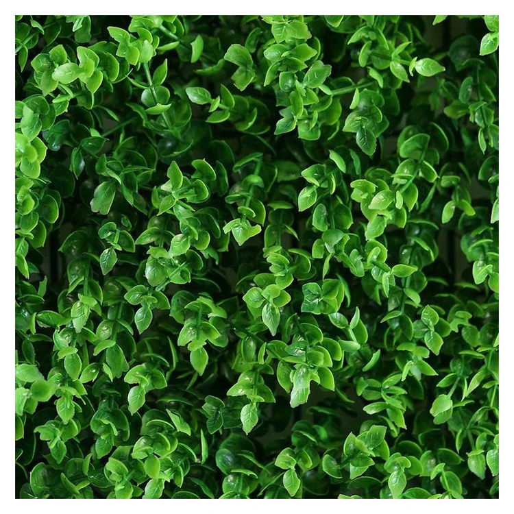 Factory Direct Sale ANTI-UV Panel Decor Outdoor Plants Decoration System Green Wall Grass Plastic Roll Plastic Leaves Pe,plastic