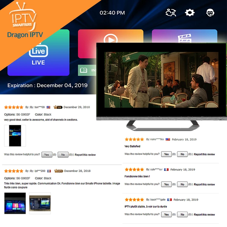 
Android M3 IPTV Server for channels iptv set top box 