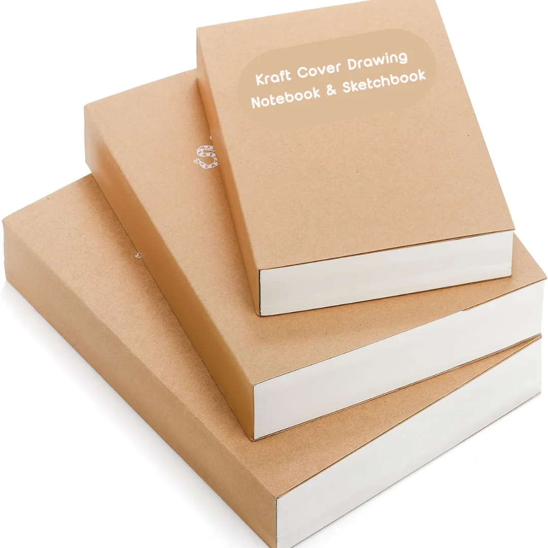 Ruled Blank Line Diary Note Book for School Wholesale Soft Kraft Paper Cover Notebook A5 Printed Logo Customized Diary