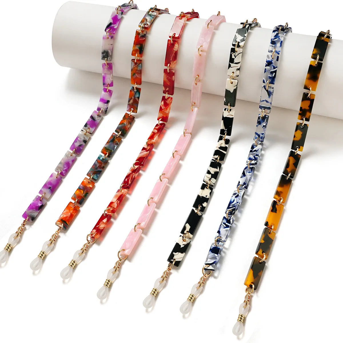 Роскошный Ацетатный высококачественный маскирующий держатель LEK 2022 для лица, модная трендовая цепочка для солнцезащитных очков для дам