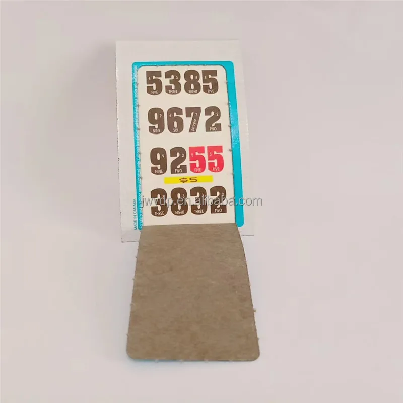 Print One Window Pull Tab Tickets Five Windows Pull Tab Bingo Tickets With High Payout