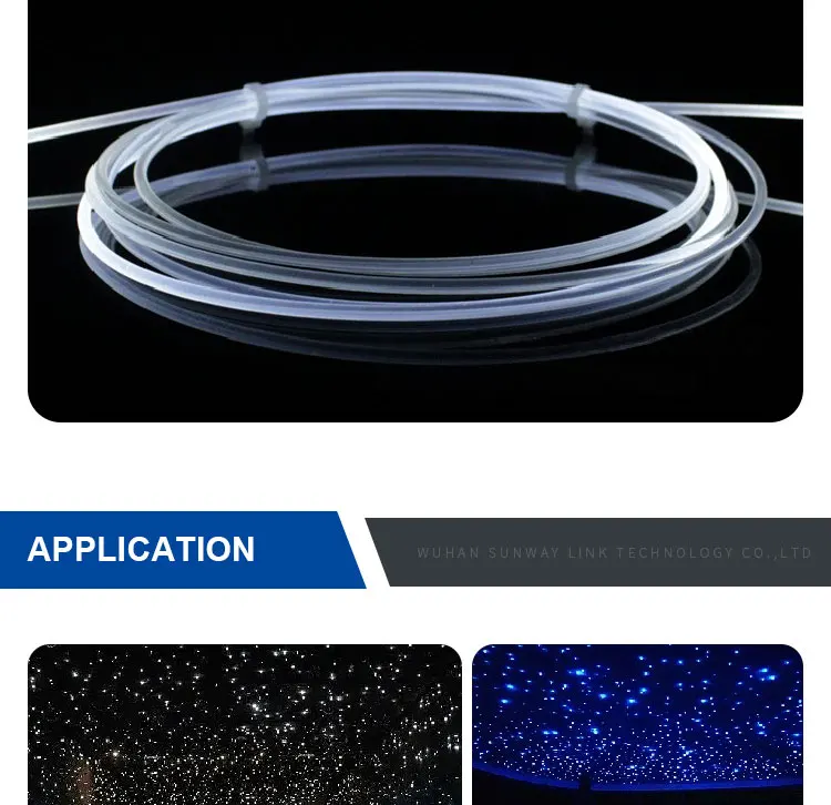 Outdoor fiber optic 1mm*3m*200pcs optical fiber bundle with connector