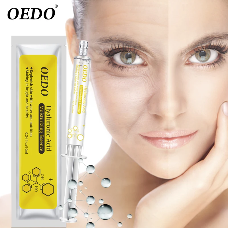 OEDO Shrink Pore Hyaluronic Acid Serum Facial Moisturizing Essence Natural Ingredients Face Skin Care Nourishing Ageless Beauty