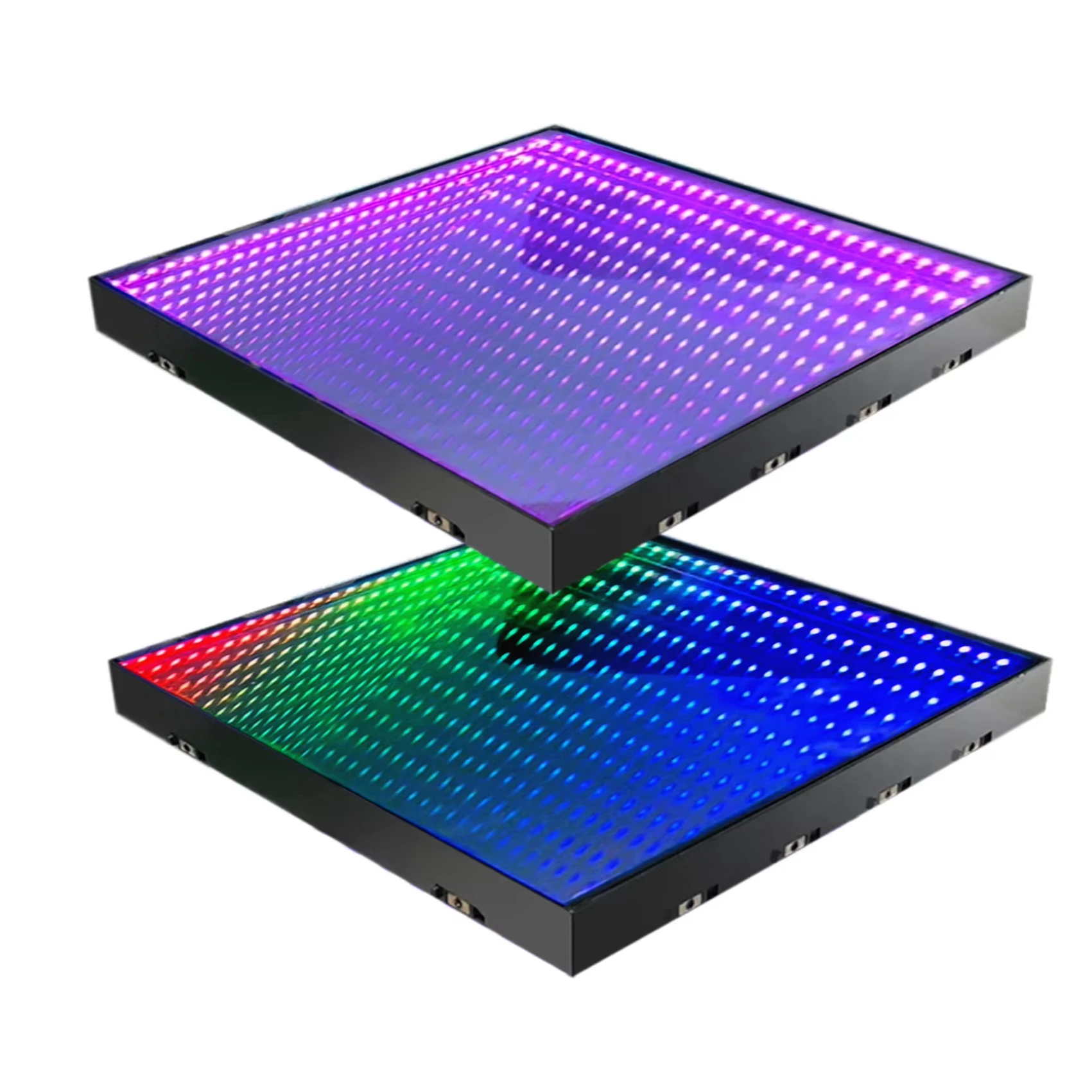 2024 Modernity disco light portable dance floor 3D Infinity Mirror LED Dance Floor with Magnets for Weddings and Party Events