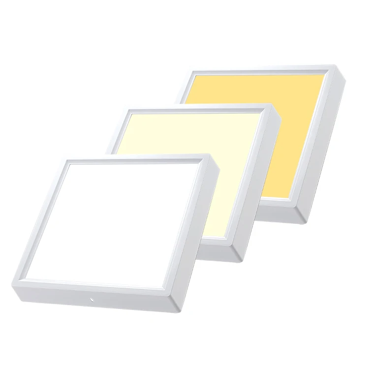 2021 NEW Design LED Panel ceiling light 3CCT Adjustable Dimmable 2700K-6500K 12w 18w 24w Recessed Surface Mounted for Shop Hotel