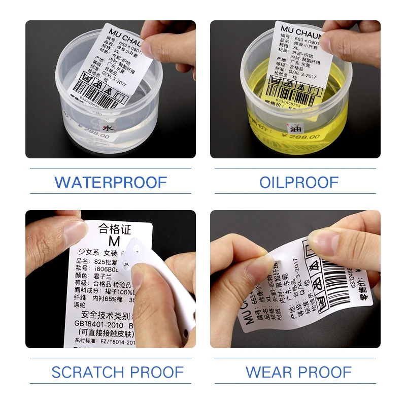 B21 Thermal Label paper Waterproof Anti-Oil Tear-Resistant Price Label Pure Color Scratch-Resistant Label Paper