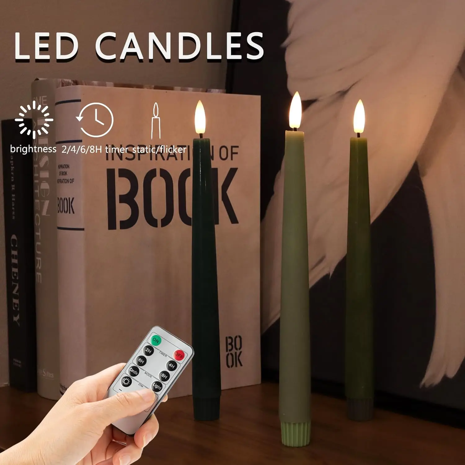 led candle chinese manufacturer custom real wax led flameless candles battery operated taper candles with timer for home decor