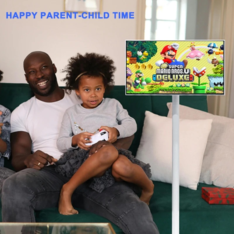 Portable Tv Learning Machine Mobile Battery Touch Screen Android 21.5Inch Smart Tv With Bracket