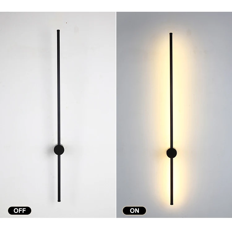 Minimalist Line Wall Lamp Modern Aisle Living Room Tv Background Wall Bedroom Bedside Led Long Strip Vintage Wall Lamp