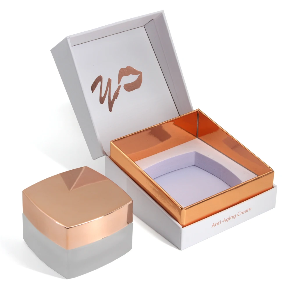 Modern novel design custom skin care jar packaging paper anti-aging cream box