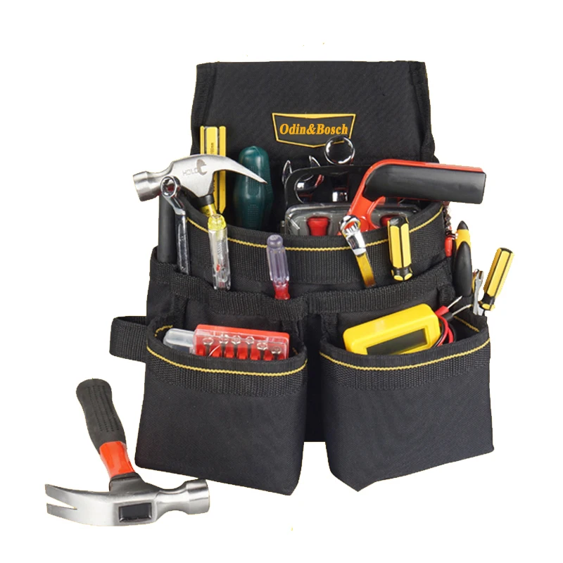 Multi-Function Waist Pouch For Storage Forceps Wrench Multi Pocket Canvas Tool Bag
