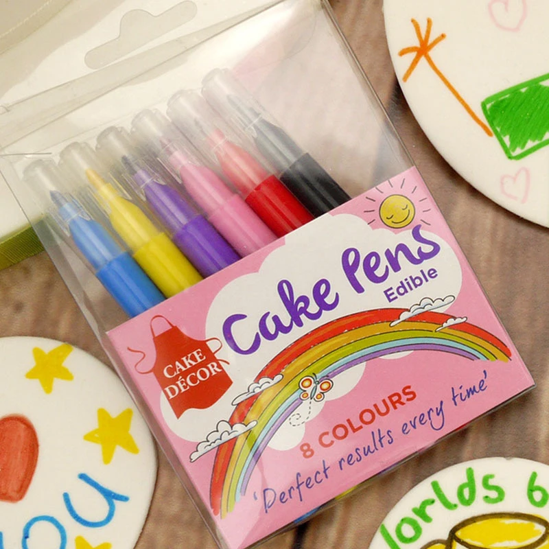 Mini food pen edible sugar flipping biscuit cake baking material pigment pen line drawing color writing mark pen