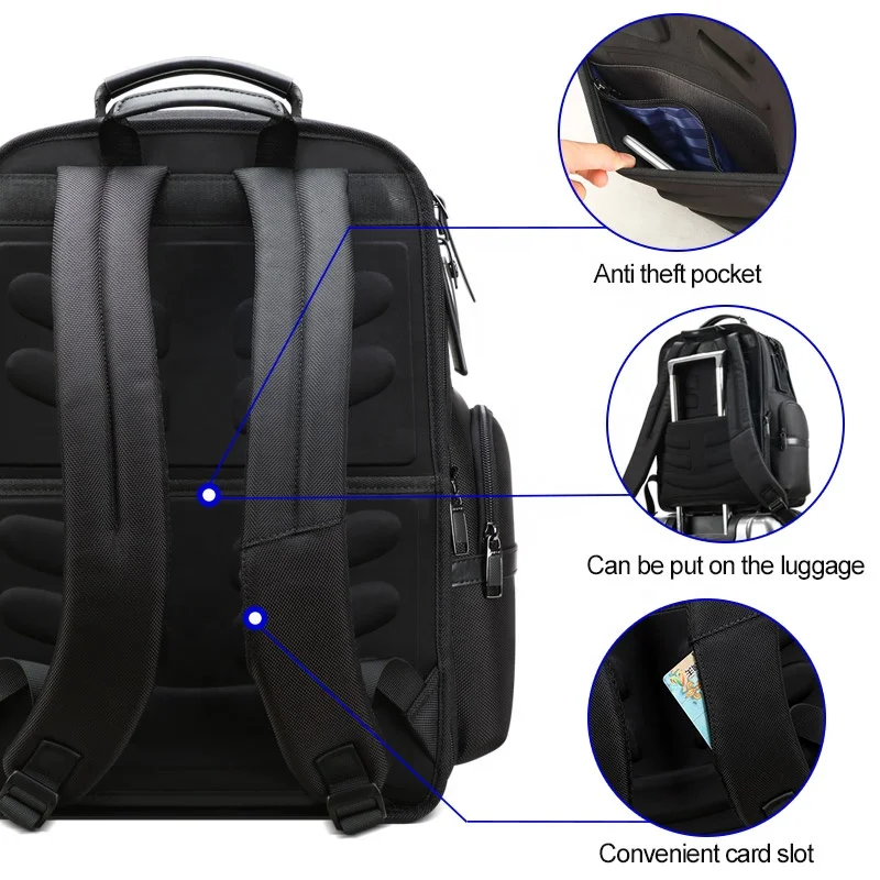 Bopai 2 in 1 detachable usb charging business bag smart anti theft large capacity back pack 15.6 inch laptop men travel backpack