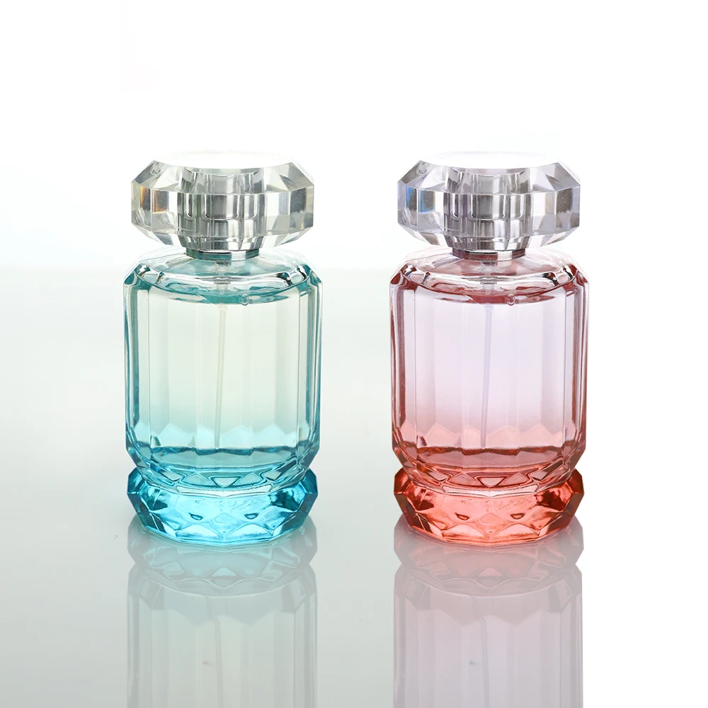 Exclusive custom high quality wholesale round square vintage crystal empty glass perfume bottle luxury