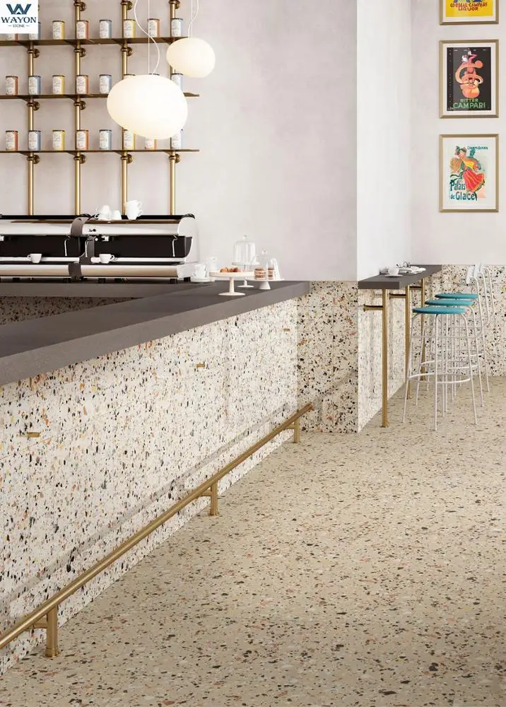 Hotel/Super market/workshop use Cement Made Inorganic Artificial Stone Terrazzo Tile