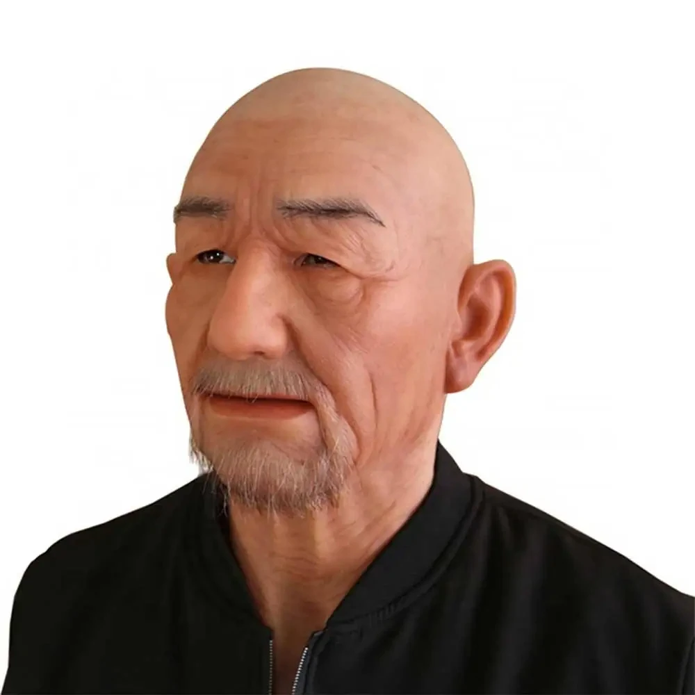 William Masque Halloween Party Full Head Old Man Mask Terrible Carnival Human Silicone Mask For cosplay crossdressing