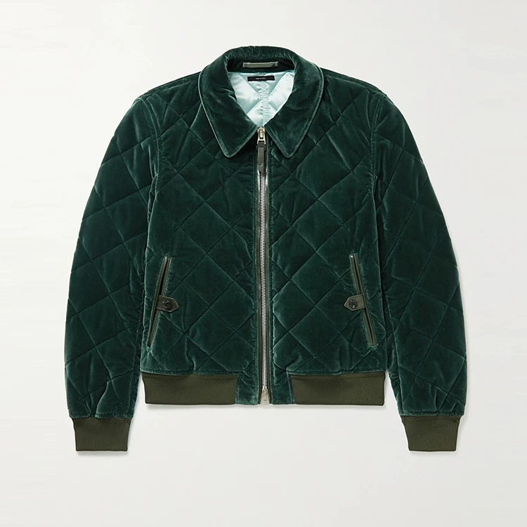 cotton velvet quilted polyester filling mens winter warm new style bomber jacket