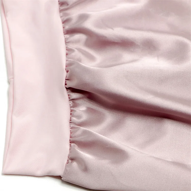 Long Satin Elastic Band Bonnet Sleep Cap Large Silk Hair Night Sleep Hat For Women Long Curly Hair Braids