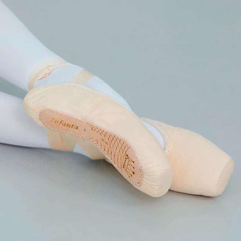 S5113 Professional canvas Ballet Dance Pointe Toe Shoes With Suede Toe  ballet shoes Flat Wholesale Cheap ballet lesson shoes