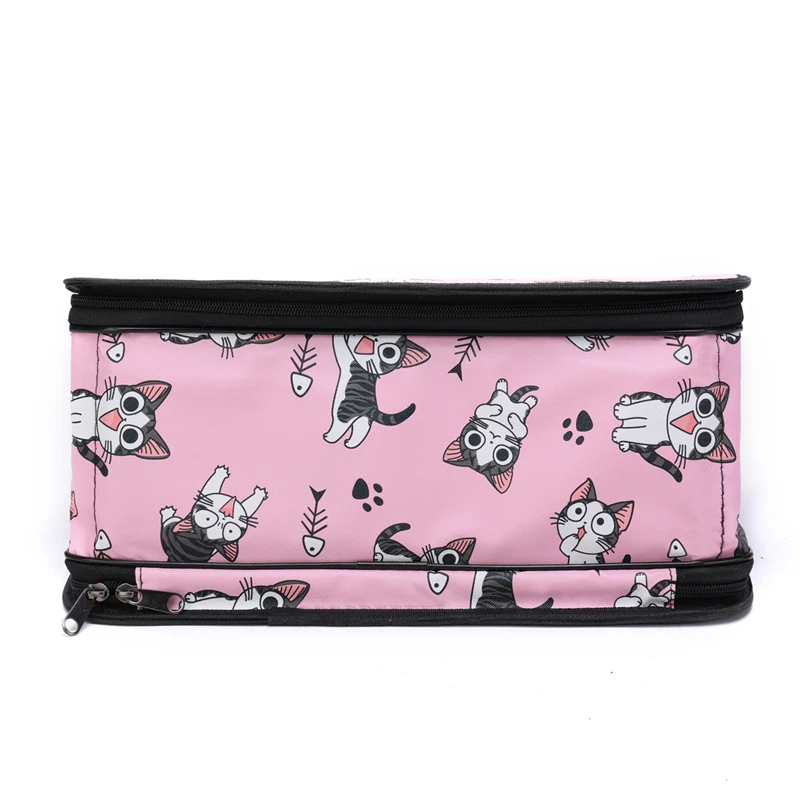 Polyester Pet Backpack Carrier with Zipper Closure Ventilate Cat Backpack Bag Printed Pattern Type Pet Cage