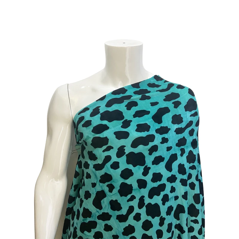 
Polyester Spandex Fabrics Super Soft Comfortable Stretch Fleece Digital Animal Print Velvet Knit Fabrics 