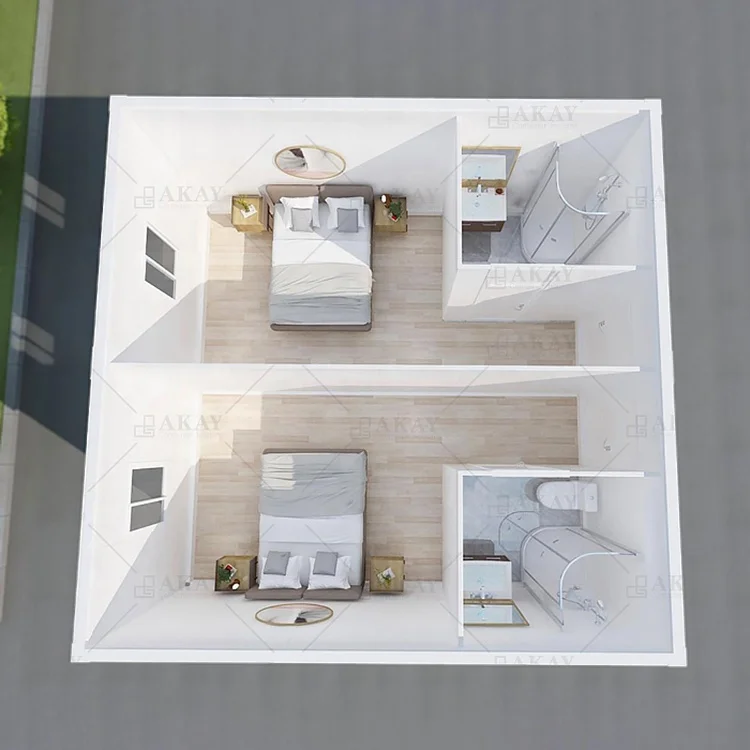 2 Storey Prefab Container Home Living Container Home Shipping Container Home With Bathroom And Toilet