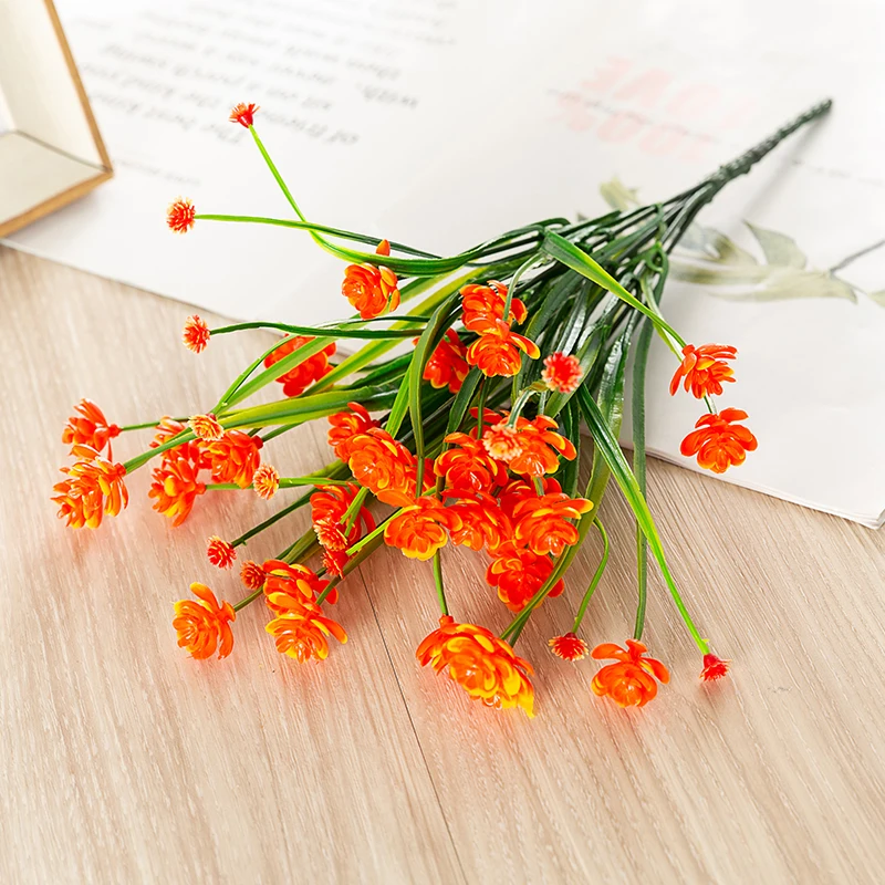 Hot-selling artificial flowers 7 forks jasmine home living room garden decoration pieces flower arrangement