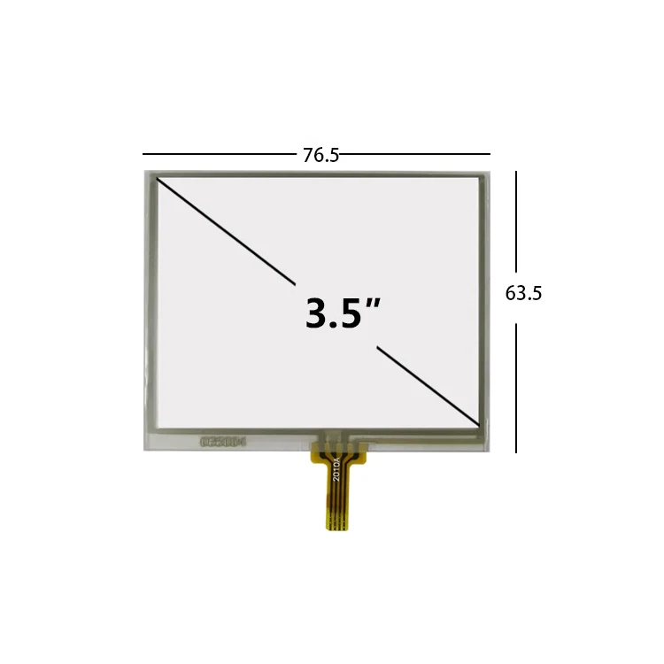 Customized Standard 3.5 inch 0.8pitch 4 wire resistive touch panel For 3.5 Inch LCD Display screen