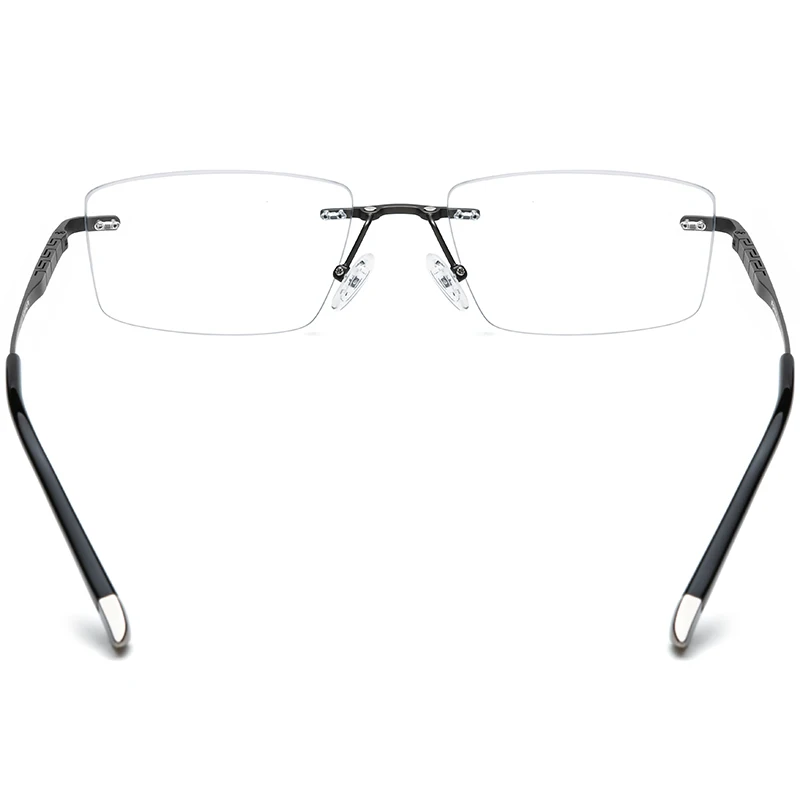 Borregls Pure Titanium Glasses Frame Men Rimless Magnet Clip Optical Eyeglasses With Polarized & Night Vision & 3D Lens 185761