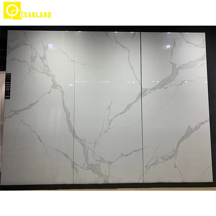 factory white marble background wall tile sintered stone large slab
