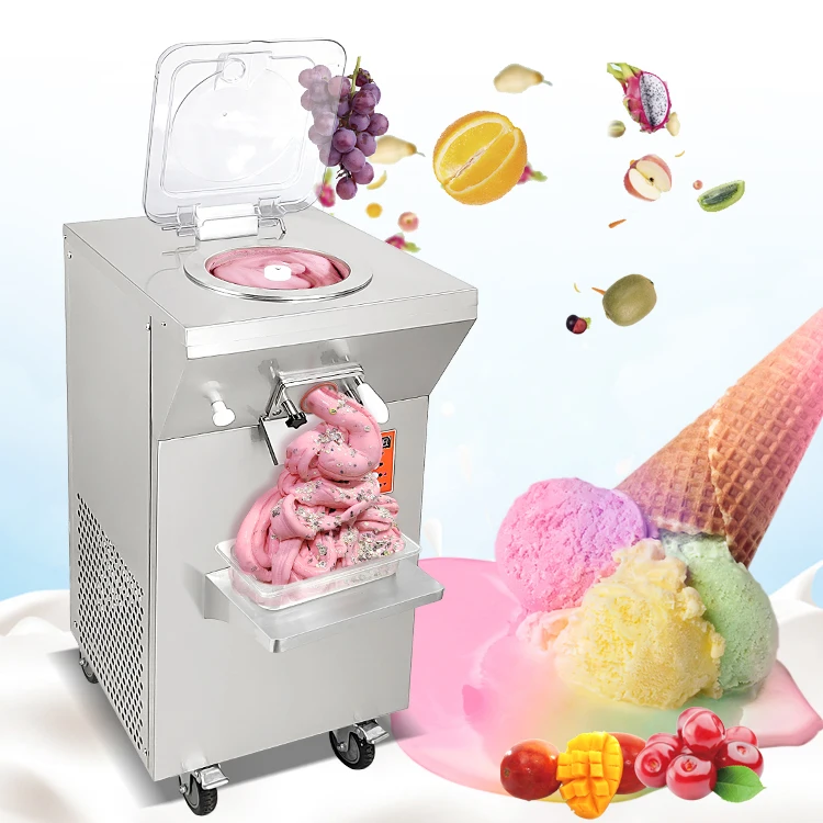 Amazonebay hot sale big capacity floor stand vertical cylinder batch freezer/hard ice cream machine/gelato machine