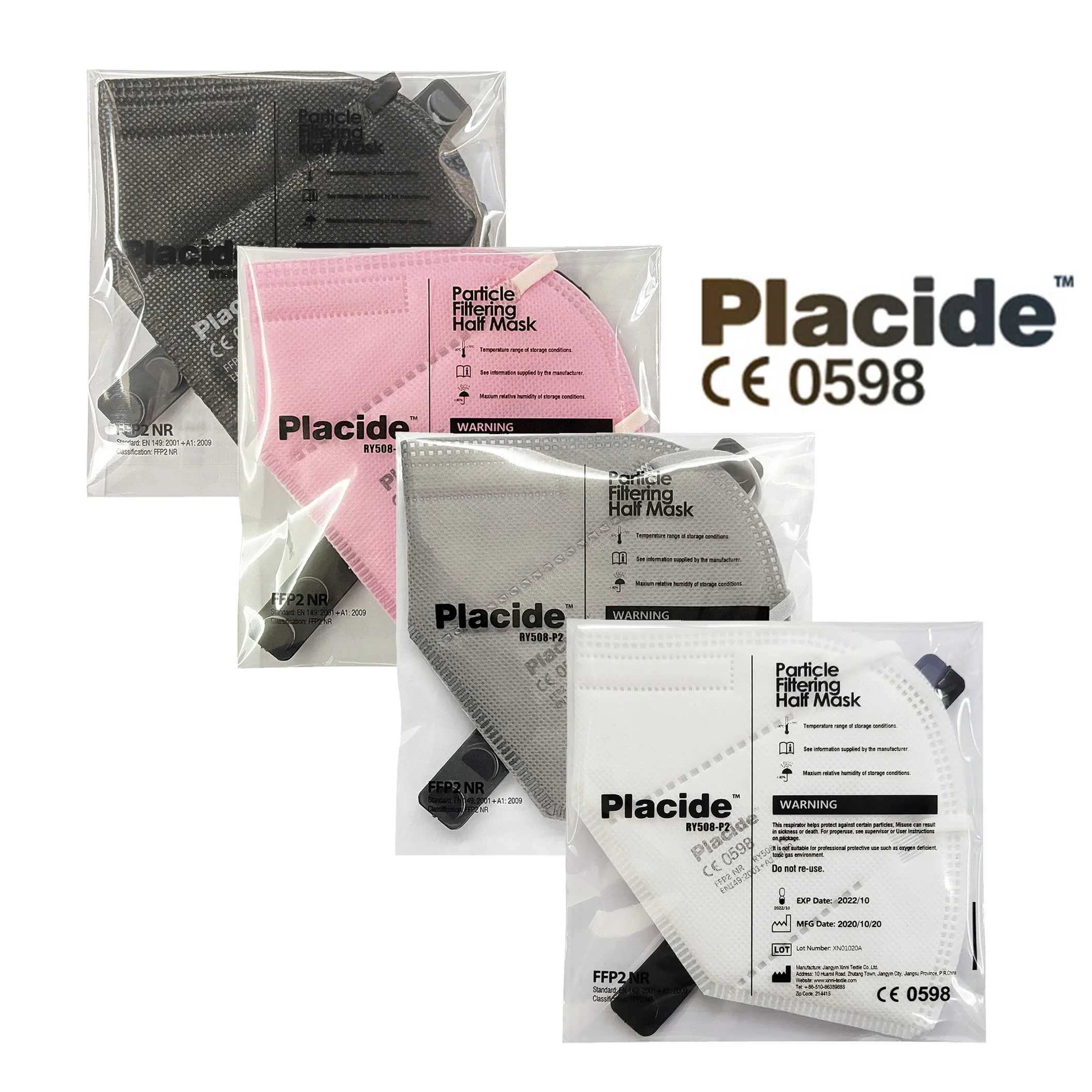 Top Quality CE 0598 Black PINK kn95 dust mask factory manufacturer CE FFP2 EN149 Wholesale Respirator ffp2 atemschutzmaske