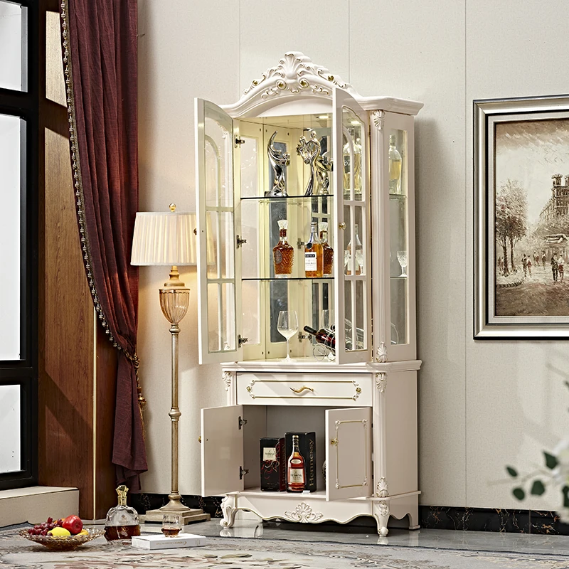 Storable Wine Cabinet Dining Room Furniture Luxury Glass High Quality Bar Wine Cabinet