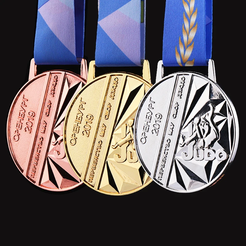 Personalized Gold Silver Copper Metal Medal Judo Armwrestling Taekwondo Zinc Alloy Custom Sports 3D Medal Medallion